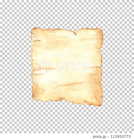 Watercolor vertical blank beige old parchment with torn edges illustration isolated background. Paperboard with copy space for vintage manuscript text. For invitation, greeting card, literature Watercolor vertical blank beige old parchment with torn edges illustration isolated background. Paperboard with copy space for vintage manuscript text. For invitation, greeting card, literature 123950773