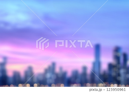 Blurred cityscape at twilight time, abstract background for your design Blurred cityscape at twilight time, abstract background for your design 123950961
