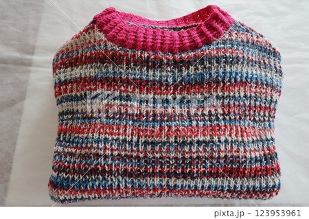 手編みセーター　棒針編み 123953961