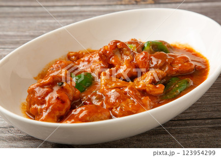 チキンのトマト煮込み 123954299