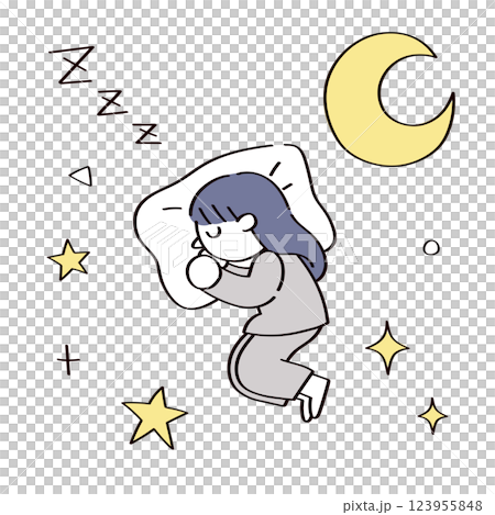 眠っている子供のイラスト 眠っている子供のイラスト 123955848
