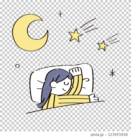 眠っている人のイラスト 123955938