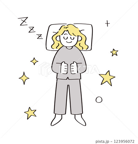 眠っている人のイラスト 123956072