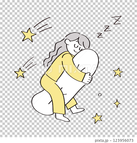 眠っている人のイラスト 123956073