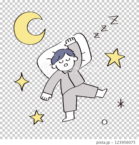 眠っている子供のイラスト 123956075