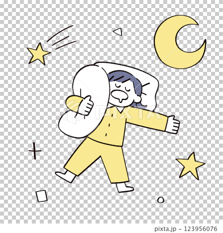 Illustration of a sleeping child 123956076