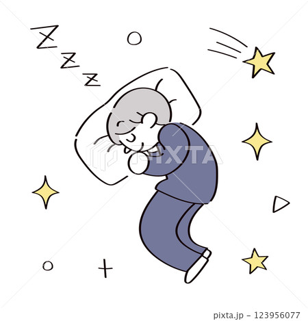 眠っている人のイラスト 123956077