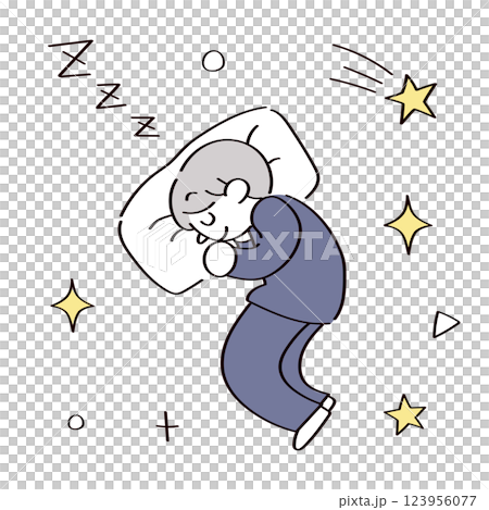 眠っている人のイラスト 123956077