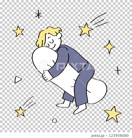眠っている人のイラスト 眠っている人のイラスト 123956080