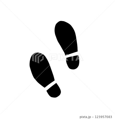 足跡のイラスト 123957083
