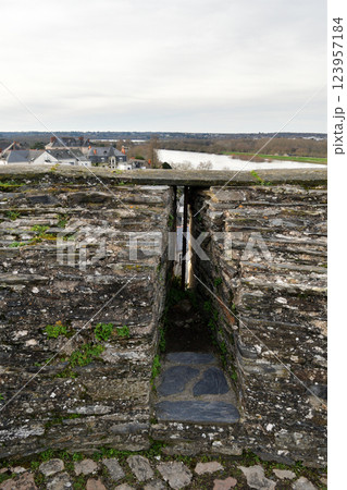 フランス、アンジェ。アンジェ城の城壁の上からの眺め。2023年12月27日撮影。 123957184
