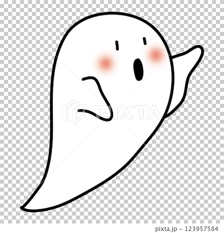 指差しているおばけ 指差しているおばけ 123957584