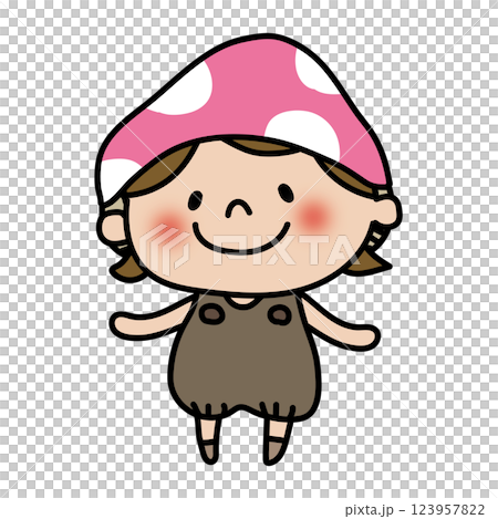 扮成蘑菇的孩子（女孩 1） 123957822