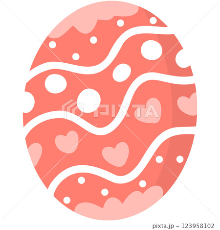 Easter Egg cute pattern Illustration 123958102