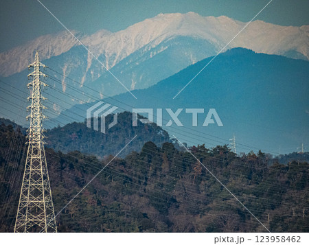 小牧山山頂からの景色　超望遠の世界 123958462