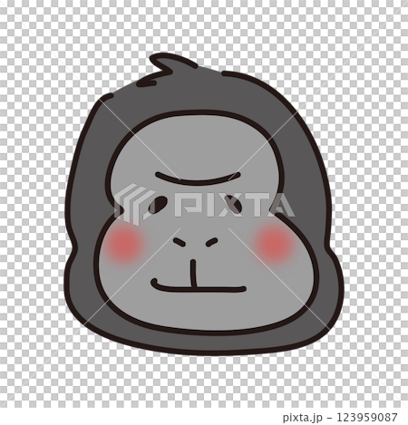 ゴリラの顔 123959087