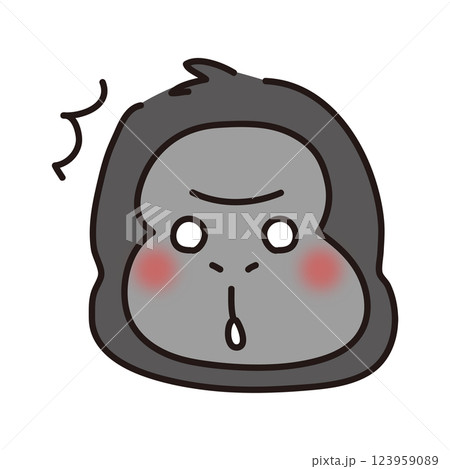 びっくりしているゴリラ 123959089