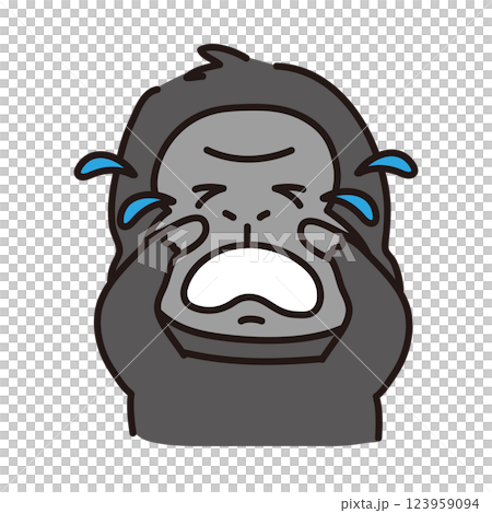 泣いているゴリラ 123959094