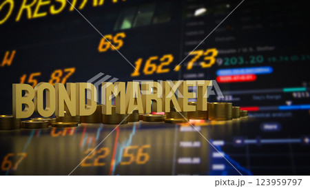 The Bond market for Business concept 3d Rendering. 123959797