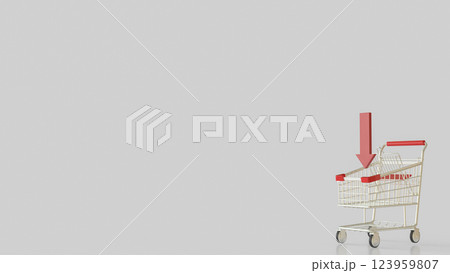 The Shopping cart  for Business concept 3d Rendering. 123959807