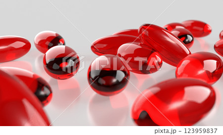 The Red pill for Astaxanthin or Heathy concept 3d Rendering. 123959837