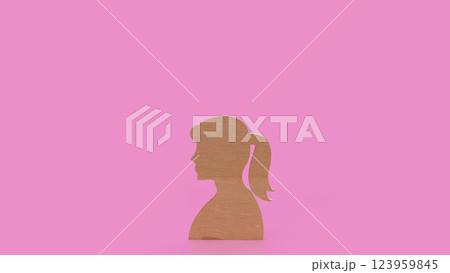 The Woman plat for female or  feminine concept 3d Rendering. 123959845