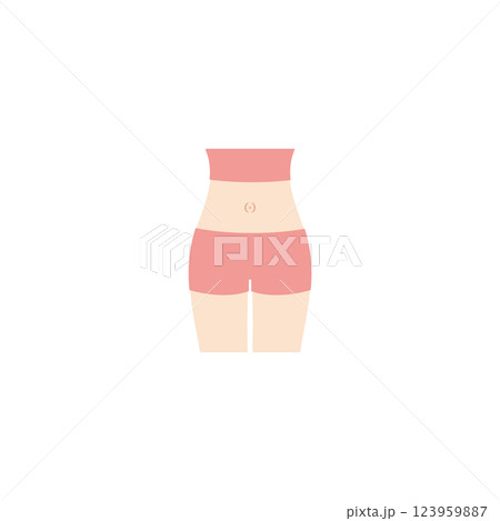 でべそのイラスト 123959887