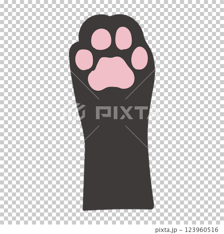Black cat's paw 123960516