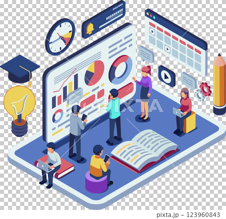 Isometric Students Brainstorming for Collaborative Learning 123960843