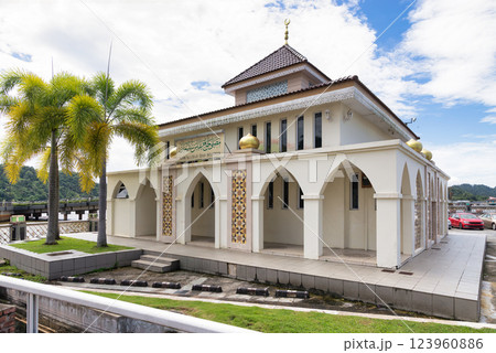 Surau Haji Abas Sulaiman stands majestically in Bandar Seri Begawan, Brunei showcasing Islamic architecture and serenity Surau Haji Abas Sulaiman stands majestically in Bandar Seri Begawan, Brunei showcasing Islamic architecture and serenity 123960886