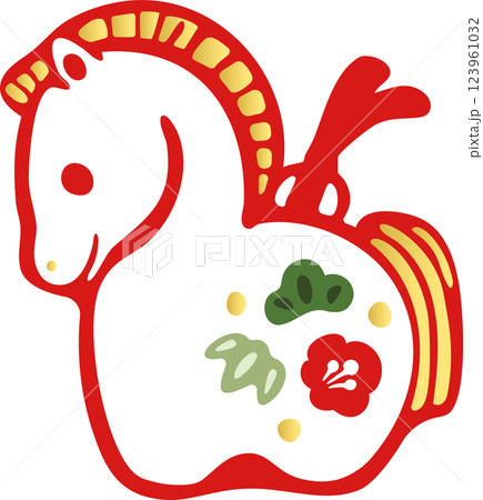 年賀2026 年賀状 2026 土鈴 干支 馬 午年 モダン かわいい 白馬