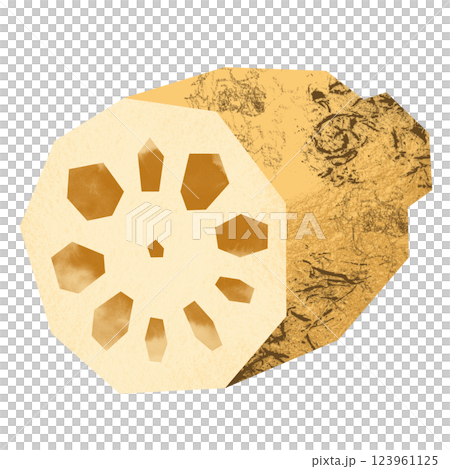 拼貼風格蓮藕 123961125