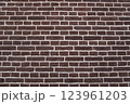 細かい茶色のレンガの壁 123961203