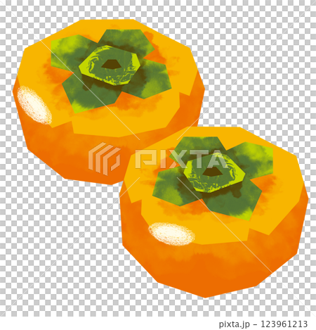 Collage style persimmon 123961213