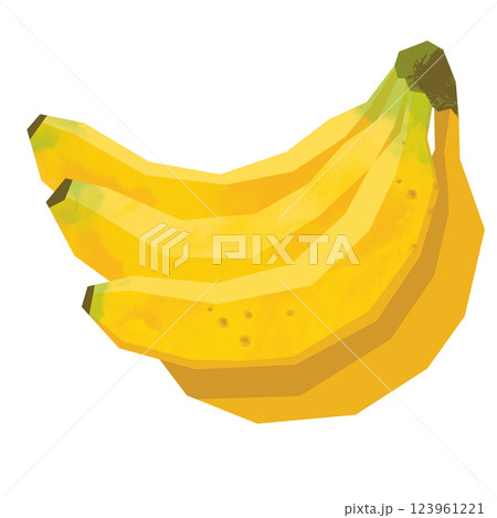 コラージュ風バナナの房 123961221