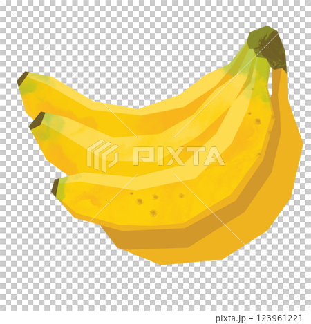 コラージュ風バナナの房 123961221
