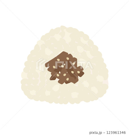 昆布おにぎり　イラスト 123961346