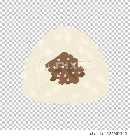 昆布おにぎり　イラスト 123961346