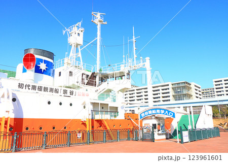 東京都品川区、南極観測船宗谷の風景 123961601