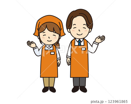 スーパーの店員 123961865