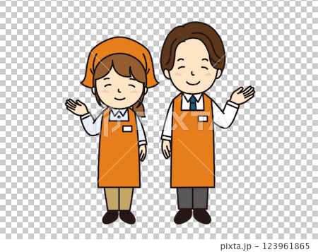 スーパーの店員 123961865