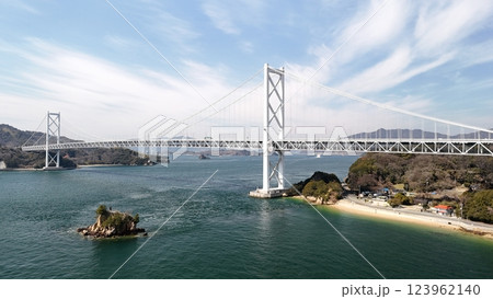 西瀬戸自動車道「しまなみ海道」【因島大橋】ドローン空撮_SNINOB_029 123962140
