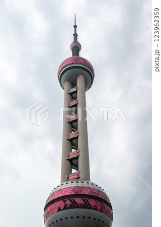 The Shanghai Oriental Pearl Tower embodies modern architecture and cultural significance 123962359