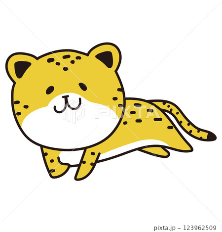 寝転ぶチーター 123962509