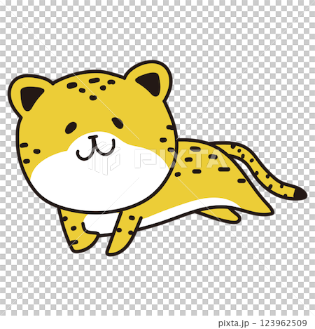 寝転ぶチーター 123962509