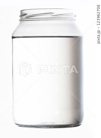 Glass jar with water Glass jar with water 123962708