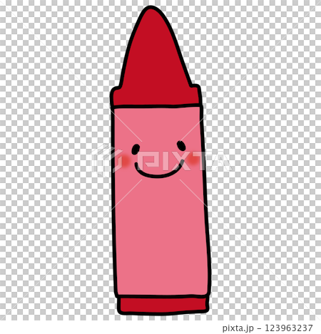 Expressive red crayon 123963237