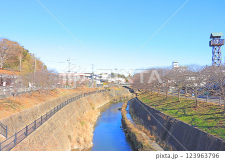 静岡県掛川市、逆川周辺の風景 123963796