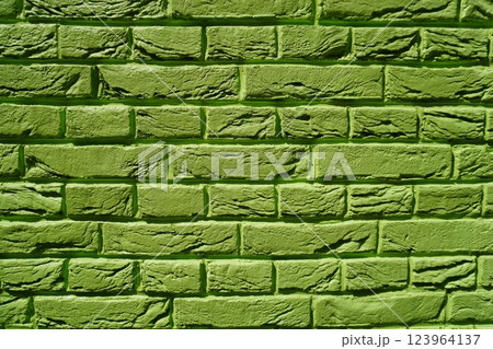 かわいい緑の壁 123964137
