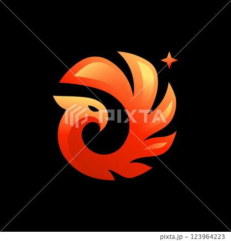 mythology of Phoenix bird circle 123964223